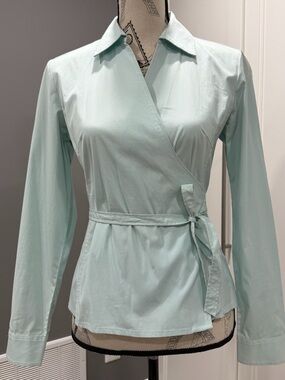 GAPstretch Mint Green Wrap Shirt